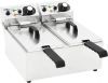 VidaXL Elektrische friteuse dubbel 4000 W 12 L roestvrij staal online kopen